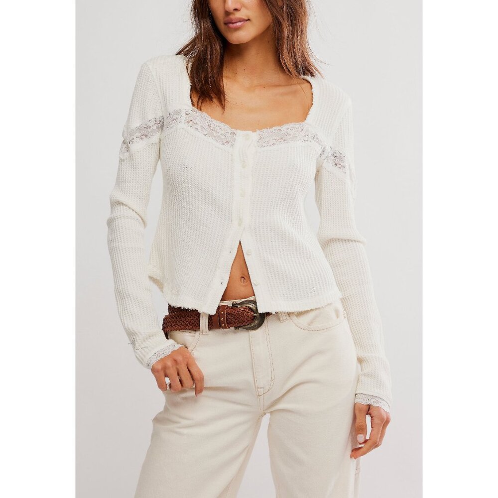 FREE PEOPLE Let's Party Cardi / Clean Ivory